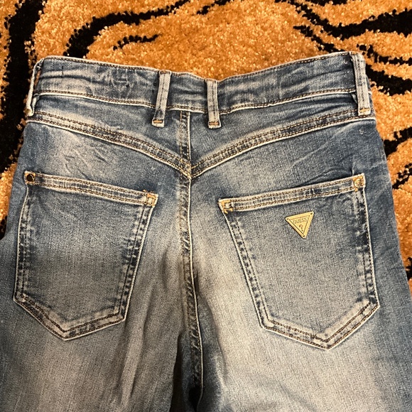 Guess Button Fly High Waisted Skinny Stretch Jeans - Picture 3 of 4